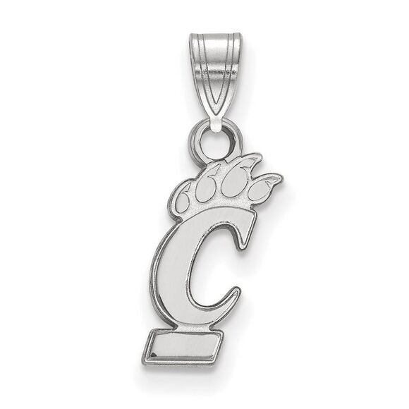 10k White Gold U of Cincinnati Small Pendant